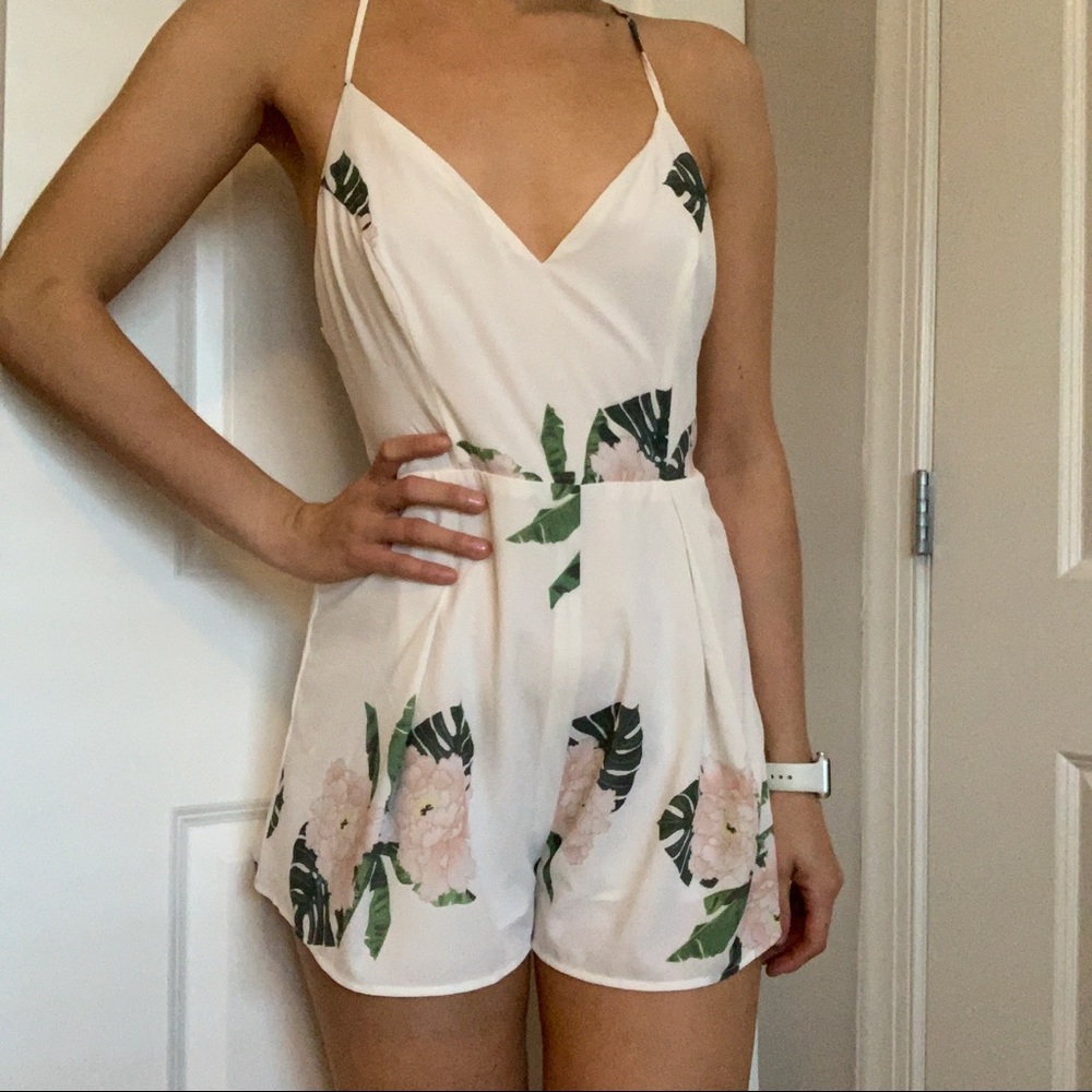 Tropical White Romper
